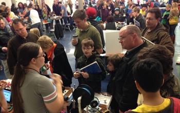 Attendees at the NoVa Mini Maker Faire